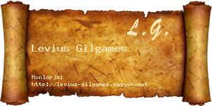 Levius Gilgames névjegykártya